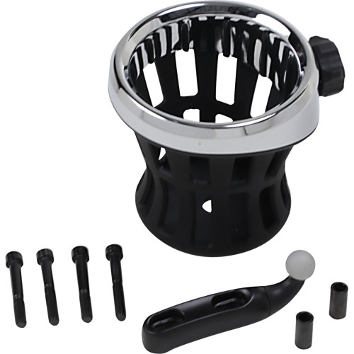 Ciro Drink Holder - Perch Mount - Chrome/Black 50411
