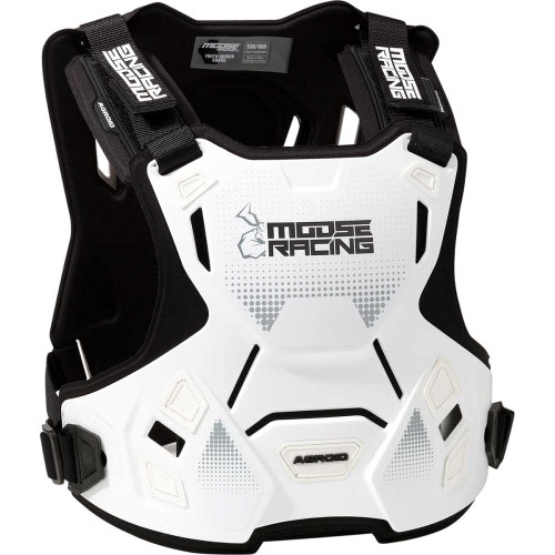 MOOSE RACING 27011118 Moose Racing Youth Agroid Chest Guard - White - S/M 2701-1118