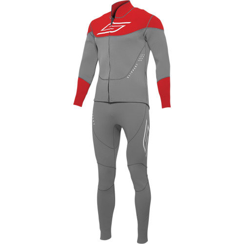 Slippery Breaker Wetsuit & Jacket - Charcoal/Red - 3Xl