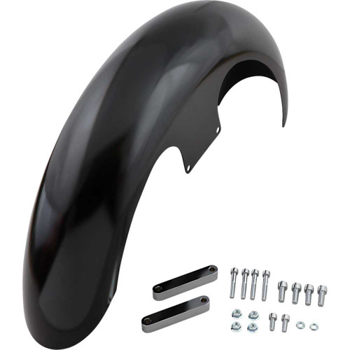 KLOCK WERKS KWF040461 Klock Werks Slicer Front Fender - Black - Steel - 21" Kwf-04-0461