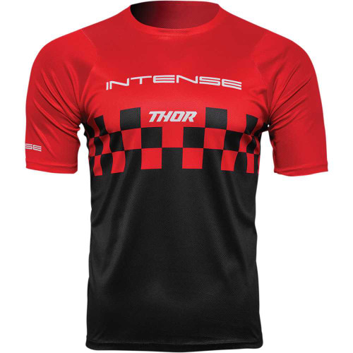 THOR 5120-0139 Thor Intense Chex Jersey - Red/Black - Small