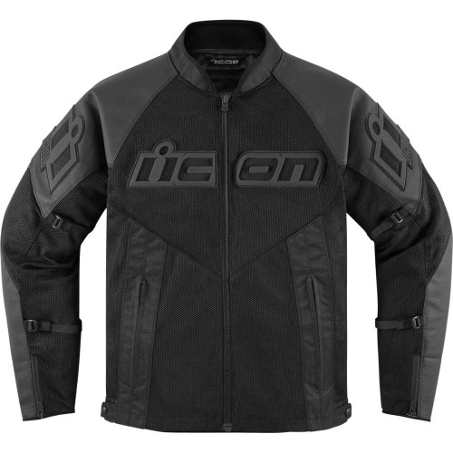 ICON 2810-3900 Icon Mesh Af Leather Jacket - Black - Xl