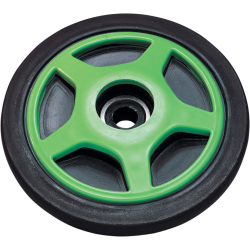 Idler Wheel With Insert/Bearing 6205-2Rs - Green - Group 6 - 6.38" Od X 0.75" Id Idler Wheel With Insert/Bearing 6205-2Rs - Green - Group 6 - 6.38" Od X 0.75" Id