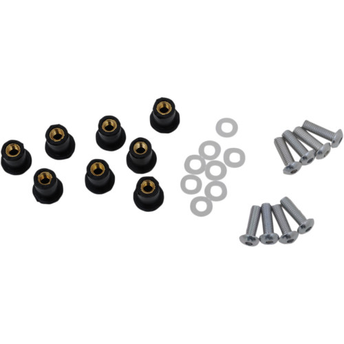 Puig Hi-Tech Parts Windscreen Screw Kit - Silver 0957P