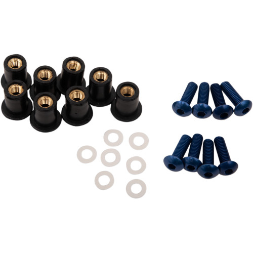 Puig Hi-Tech Parts Windscreen Screw Kit - Blue 0957A