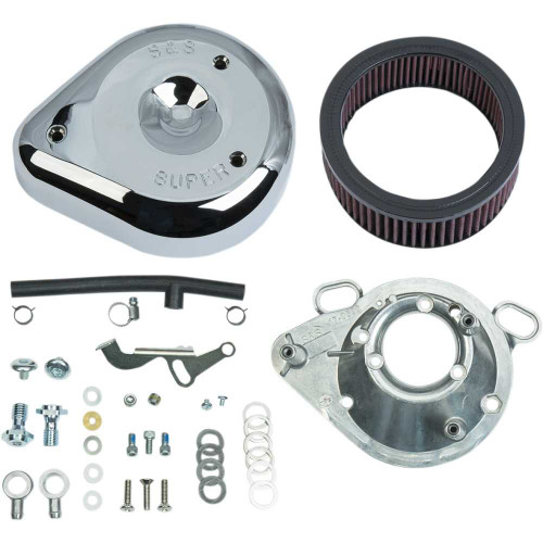 S&S CYCLE 170404 S&S Cycle Teardrop Air Cleaner Kit - Chrome 17-0404