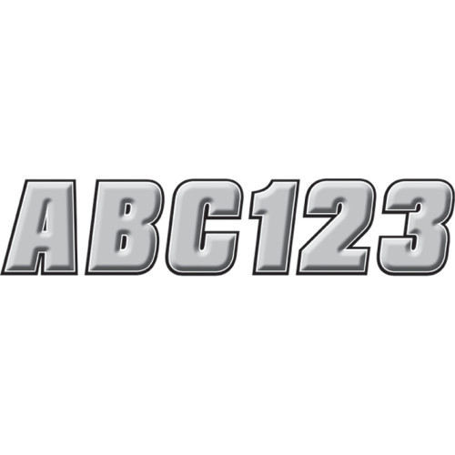 Hardline Sticker Kit - 2" - Silver/Black Siblk500