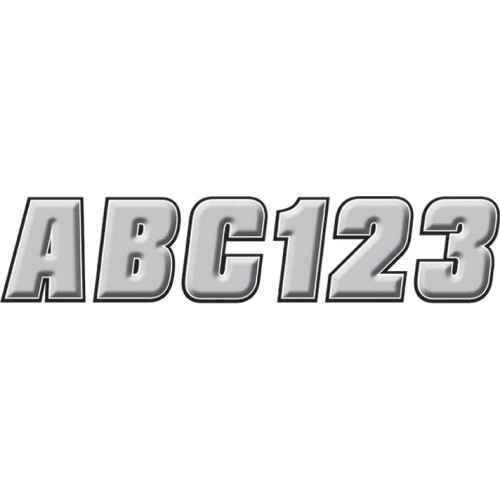 HARDLINE SIBLK500 Hardline Sticker Kit - 2" - Silver/Black Siblk500