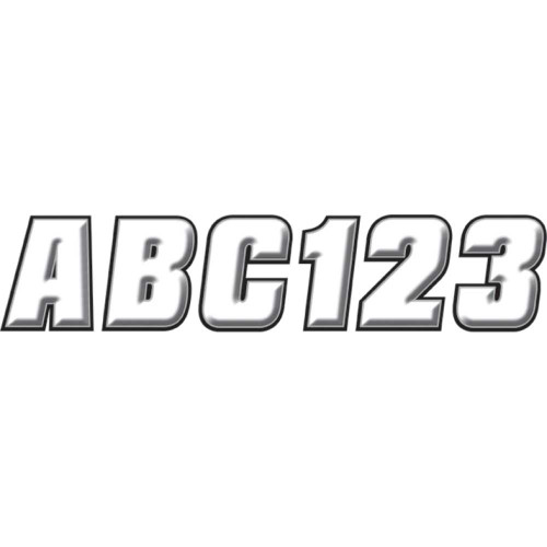 HARDLINE WHBLK500 Hardline Sticker Kit - 2" - White/Black Whblk500