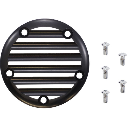 Joker Machine Points Cover - Finned - 5 Hole - Black Anodized/Silver 02-99Tc Joker Machine Points Cover - Finned - 5 Hole - Black Anodized/Silver 02-99Tc
