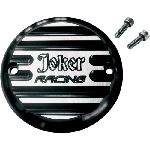 JOKER MACHINE 0298JFB Joker Machine Points Cover - Finned Joker Racing - 2 Hole - Black Anodized 02-98Jfb