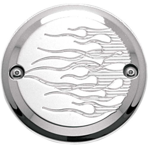 JOKER MACHINE 921102FC Joker Machine Points Cover - Flame - 2 Hole - Chrome 921102Fc