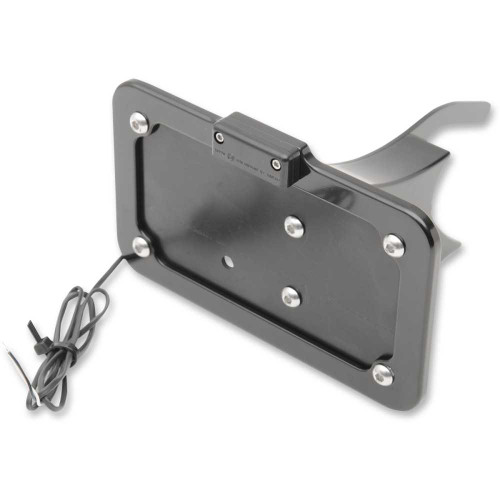 ACCUTRONIX LPF121HVB Accutronix Side Mount License Plate - Black Lpf121Hv-B