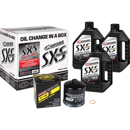 MAXIMA RACING OIL 90219013TXP Maxima Racing Oil Sxs Synthetic Oil Change Kit - Polaris Turbo - 10W-50 90-219013-Txp