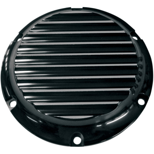 Joker Machine Derby Cover - Black/Silver - Finned - '04-'22 Xl 10-690B Joker Machine Derby Cover - Black/Silver - Finned - '04-'22 Xl 10-690B