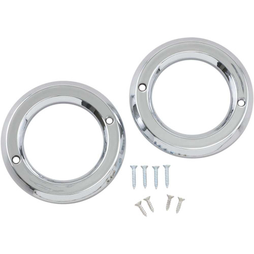 MOTOR TRIKE MTEL0153 Motor Trike Accent Rings For Trax Fog Lights - Chrome Mtel-0153
