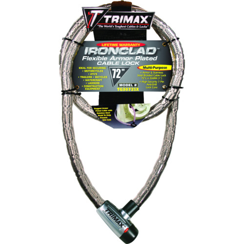 Trimax Braided Cable Lock - 72" Tg3072Sx