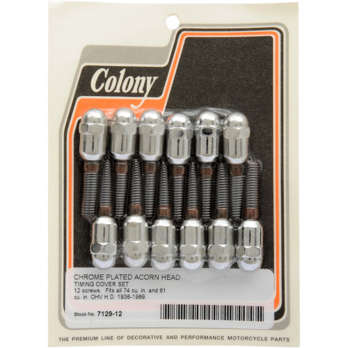 Colony Acorn Screw Kit - Cam Cover - '36-'69 Big Twin 7129-12