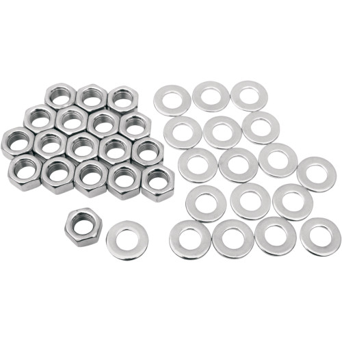 Colony Nut Kit - Rocker Box - Big Twin - Chrome 8608-36