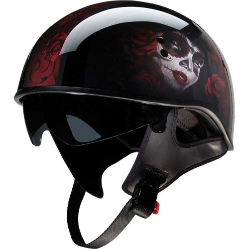 Z1R 0103-1315 Z1R Vagrant Helmet - Red Catrina - Black/Red - Medium