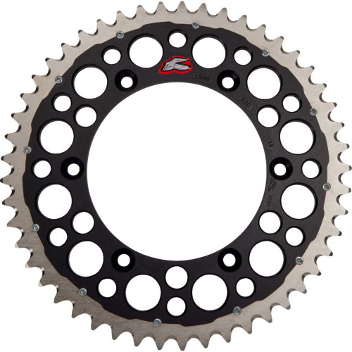 RENTHAL 150052049GPBK Renthal Twinring Rear Sprocket - 49 Tooth - Black 1500-520-49Gpbk