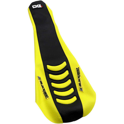 BLACKBIRD RACING 1325HUS Blackbird Racing Double Grip 3 Seat Cover - Black/Yellow - Suzuki 1325Hus