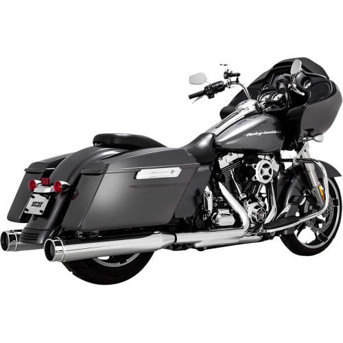 VANCE & HINES 16673 Vance & Hines 4-1/2" Torquer Mufflers For '95-'16 Fl - Chrome 16673