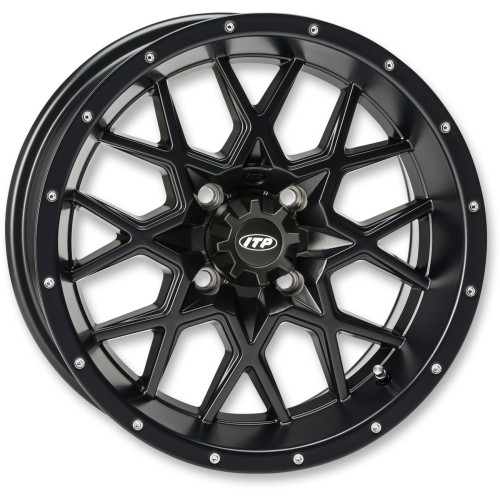 Itp Wheel - Hurricane - Front/Rear - Black - 15X7 - 4/156 - 4+3 1528644536B