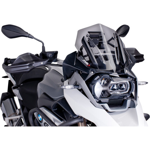 Puig Hi-Tech Parts Race Windscreen - 12-1/2" - Dark Smoke - Bmw 6487F