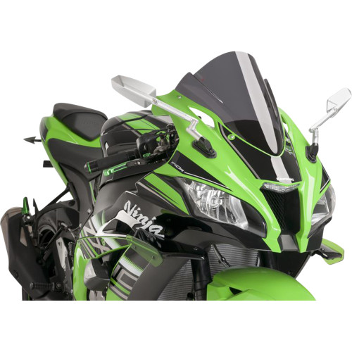 Puig Hi-Tech Parts Race Windscreen - 14-1/4"Dark Smoke - Zx10R 8912F