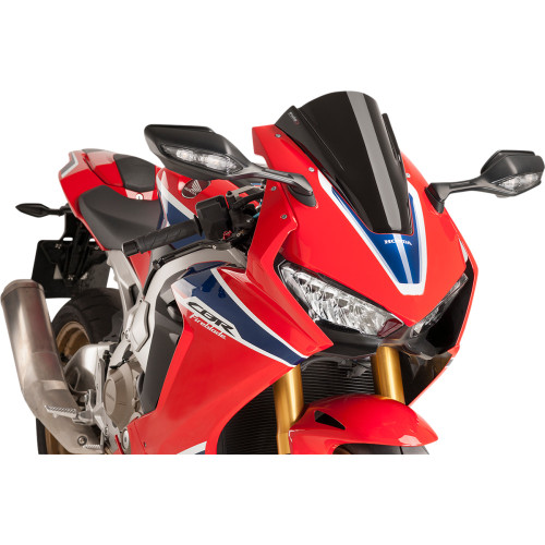 Puig Hi-Tech Parts Race Windscreen - 13" - Black - Honda 9407N