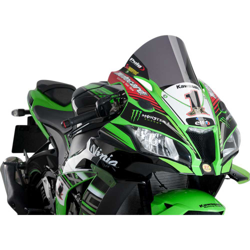 PUIG HI-TECH PARTS 9849F Puig Hi-Tech Parts Race Windscreen - 14-1/4" - Dark Smoke - Kawasaki 9849F