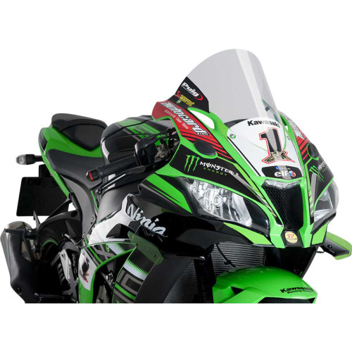 PUIG HI-TECH PARTS 9849W Puig Hi-Tech Parts Race Windscreen - 14-1/4" - Clear - Kawasaki 9849W