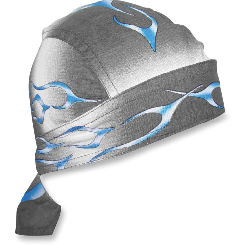 ZAN HEADGEAR Z354 Zan Headgear Flydanna Head Wrap - Blue Tank Flame Z354