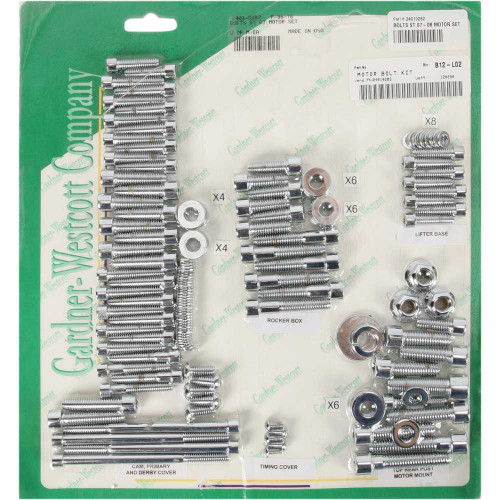 GARDNER-WESTCOTT P9676 Gardner-Westcott Bolt Kit - Motor Set - Socket-Head - Softail P-96-76