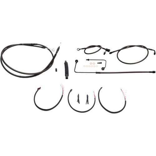 La Choppers Handlebar Cable/Brake Line Kit - Complete - 18" - 20" Handlebars - Midnight La-8151Kt2B-19M