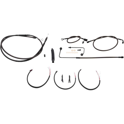 LA CHOPPERS LA8151KT2B19M La Choppers Handlebar Cable/Brake Line Kit - Complete - 18" - 20" Handlebars - Midnight La-8151Kt2B-19M