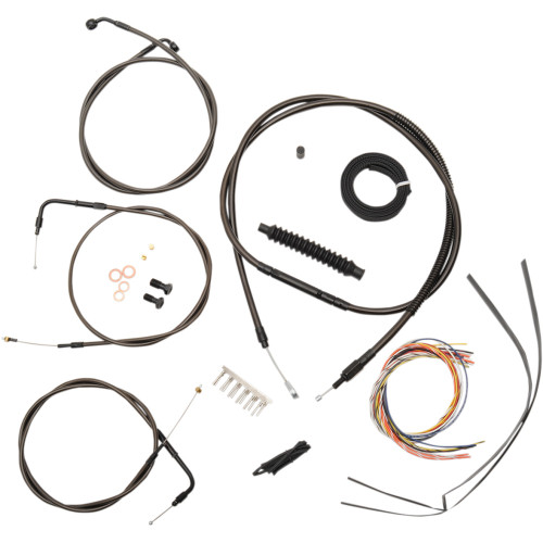 La Choppers Handlebar Cable/Brake Line Kit - Complete - 18" - 20" Handlebars - Midnight La-8220Kt2-19M
