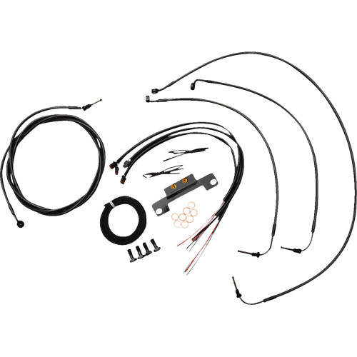 La Choppers Handlebar Cable/Brake Line Kit - Complete - Stock Handlebars - Midnight La-8056Kt2-08M La Choppers Handlebar Cable/Brake Line Kit - Complete - Stock Handlebars - Midnight La-8056Kt2-08M