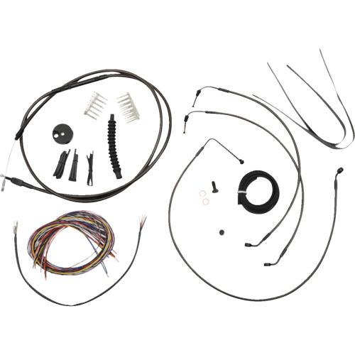 La Choppers Handlebar Cable/Brake Line Kit - Quick Connect - Complete - 12" - 14" Handlebars - Midnight La-8155Kt2-13M La Choppers Handlebar Cable/Brake Line Kit - Quick Connect - Complete - 12" - 14" Handlebars - Midnight La-8155Kt2-13M