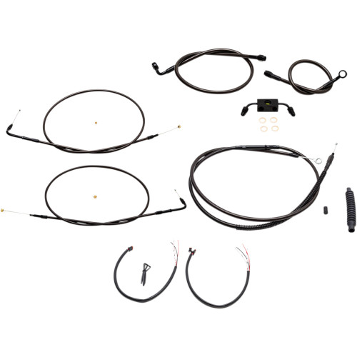 La Choppers Handlebar Cable/Brake Line Kit - Complete - Mini Handlebars - Midnight La-8321Kt2-08M La Choppers Handlebar Cable/Brake Line Kit - Complete - Mini Handlebars - Midnight La-8321Kt2-08M