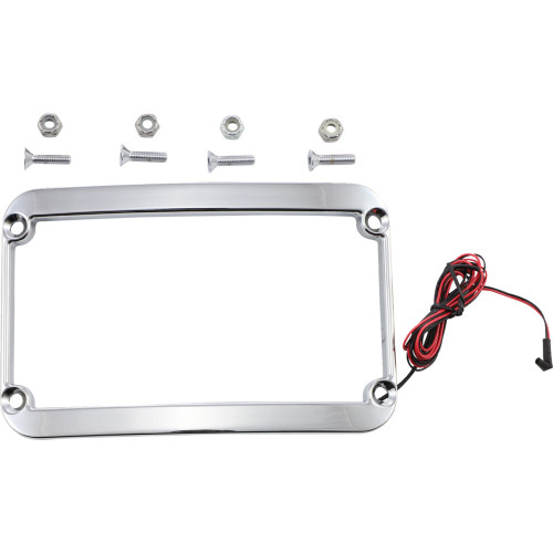 Klock Werks License Plate Frame - Led - Chrome Kws-01-0088-C