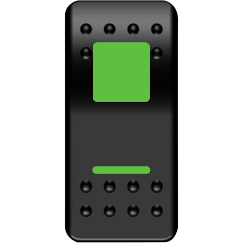 Moose Utility Rocker Switch - On/Off - Green Gng-Pwr
