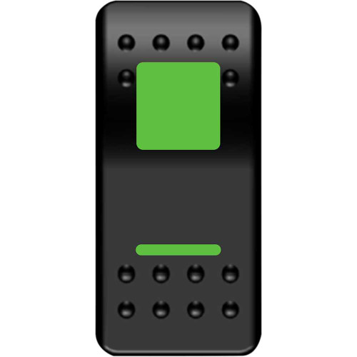 MOOSE UTILITY GNGPWR Moose Utility Rocker Switch - On/Off - Green Gng-Pwr