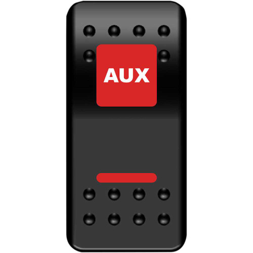 MOOSE UTILITY AUXPWRR Moose Utility Rocker Switch - Auxilary Power - Red Aux-Pwr-R