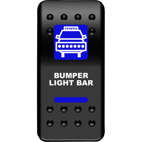 Moose Utility Rocker Switch - Bumper Light Bar - Blue Blb-Pwr
