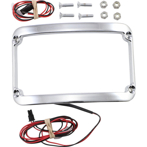 Klock Werks License Plate Frame - Lighted - Chrome Kws-01-0089