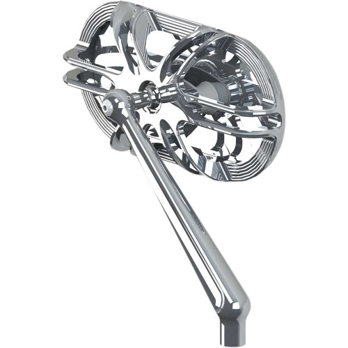 ARLEN NESS 13167 Arlen Ness Mirror - Side View - Caged Series/Deep Cut - Chrome - Right 13-167