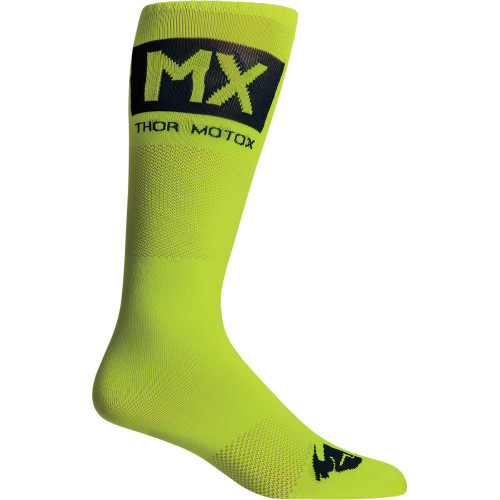 Thor Mx Cool Socks - Acid/Midnight Black - Size 10-13