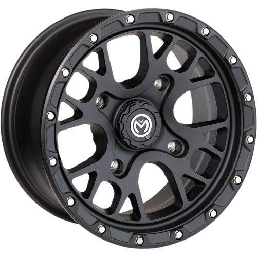 Moose Utility Wheel - 545X - Front/Rear - Black - 14X7 - 4/156 - 4+3 545Mo147156Sb44